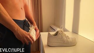 HUGE JIZZED IN STRANGER SNEAKERS WITHOUT HER KNOWING