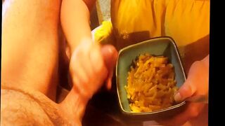 Nerdy 19 Yo Cum Dumpster Wanted Cum On Macaroni And Cheese