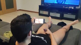 my step sister caught me masturbating and watching porn so