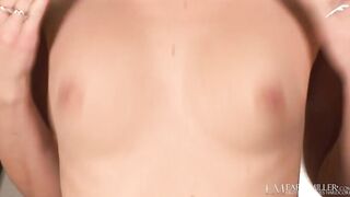 Stripping Hot Sasha Heart Blows Her Glass Toy And Fucks