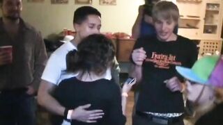 College hoe blows cock and gets fucked