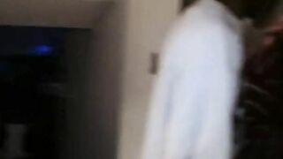 College hoe blows cock and gets fucked