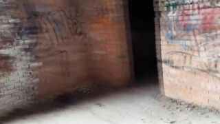 A schoolgirl into tights spread the bro's booty on abandoned