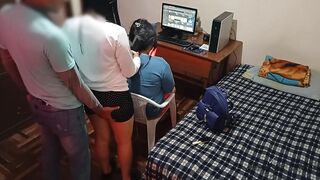 cuckold wifey talks to her friend while I screwed her