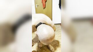 Sub fucks himself with a vibrator
