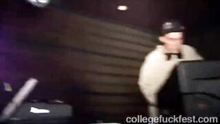 18 Year Old college hoe fucks rough dick at party