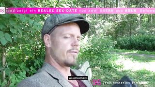OUTDOORS: German FATHER fucks cougar with GLASSES at forest edge