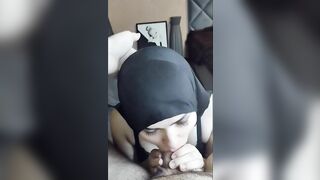 Muslim sluts gets creampie on her face