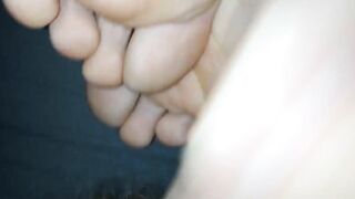 Cum on Jasmine toes