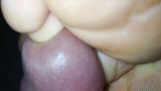 Cum on Jasmine toes