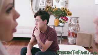 19 Yo and stepmom swap cum after rides dick