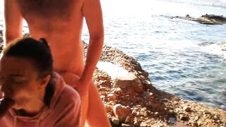 Greek Cuckold Bimbo Irina - Spitroasted By The Sea