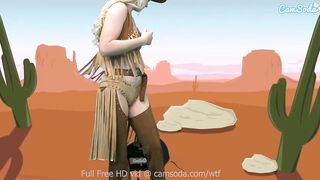 Blonde 19 Yo cowgirl riding sybian