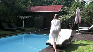 Huge melons Anastasia Ocean swimming nude underwater