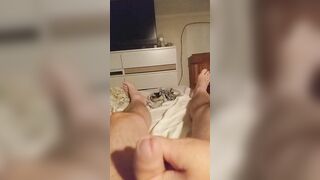 lies inside bed and jerks off my penis until I got orgasm and the