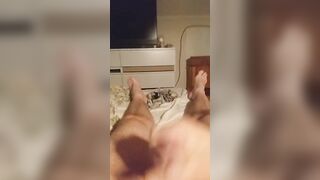lies inside bed and jerks off my penis until I got orgasm and the