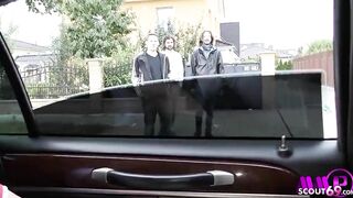 three NORMAL MEN PLOWED GERMAN milf PORNSTAR JACKY LAWLESS INTO VEHICLE