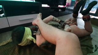 breath play and thumbtack tit punishment