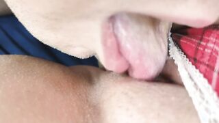 Stepbrother licked my jucy vagina