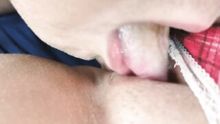 Stepbrother licked my jucy vagina