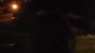 pov Public Squirting inside the Park