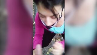 (RIsky Oral Sex) Outside compilation into the steet, bus, forest