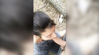 (RIsky Oral Sex) Outside compilation into the steet, bus, forest