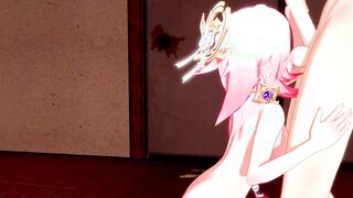Genshin Imapact - Yae Miko licking nuts and oral sex with