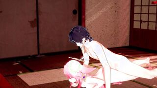 Genshin Impact - Yae Miko Banged inside different positions with