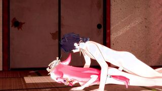 Genshin Impact - Yae Miko Banged inside different positions with