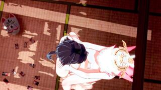 Genshin Impact - Yae Miko Banged inside different positions with