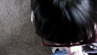 DD Sadie Blows Stepdaddys Cock and Takes Cum on Face