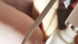Fat FUPA Mia Cougar Ejaculates on a monster dick + Hitachi wand