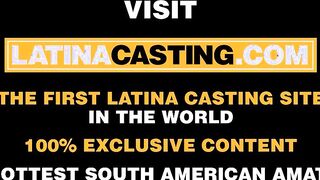 Hispanic camgirl wild pounded for huge penis during casting
