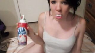 Sensual eighteen skank teases the camera