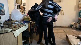 Fuck a prostitute into a typical Russian garage