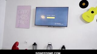 Stepsister bends over and takes her stepbrothers cock deep from