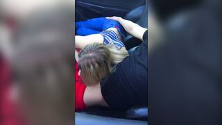 sex into the vehicle behind the wheel