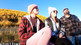 ADULT TIME - point of view Beauty Poly Wives Take Turns Sucking Off