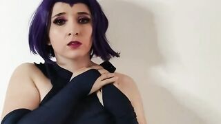 Ahrii Steele as Raven doing a Bae striptease