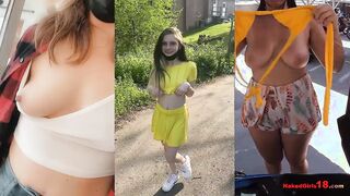 25 Shameless Girls Naked Challenges Inside Outside