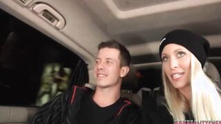 Boosty blondie takes stranger inside the vehicle for plowed and