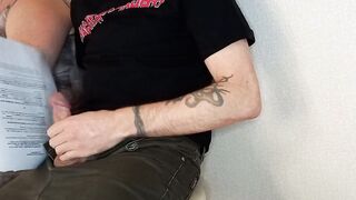 a woman saw my dick and jerks it off