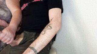 a woman saw my dick and jerks it off