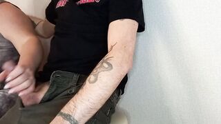 a woman saw my dick and jerks it off