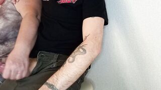 a woman saw my dick and jerks it off