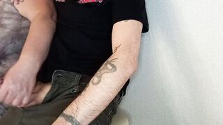 a woman saw my dick and jerks it off