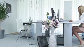 Russian Office Hoe Katrin Tequila Fucks Her Booty With A