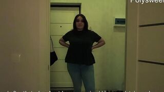 Erotic dom feminizes her boy inside pantyhose with a fake-dick
