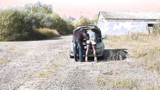 Random passerby helped mom fix vehicle and banged! into doggy style